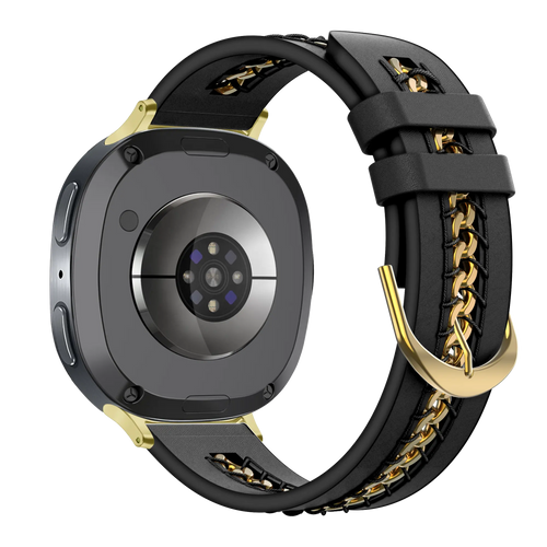 Bandz Bracelet cuir 'Chains' Samsung Galaxy Watch 9 - 44mm (noir)