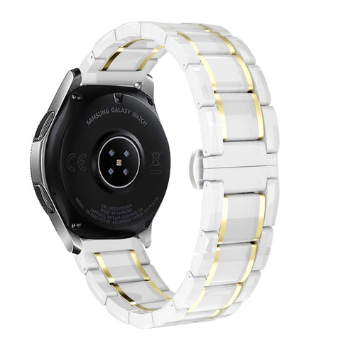 Bracelet en céramique avec maillons Samsung Galaxy Watch 5 Pro (blanc/doré)