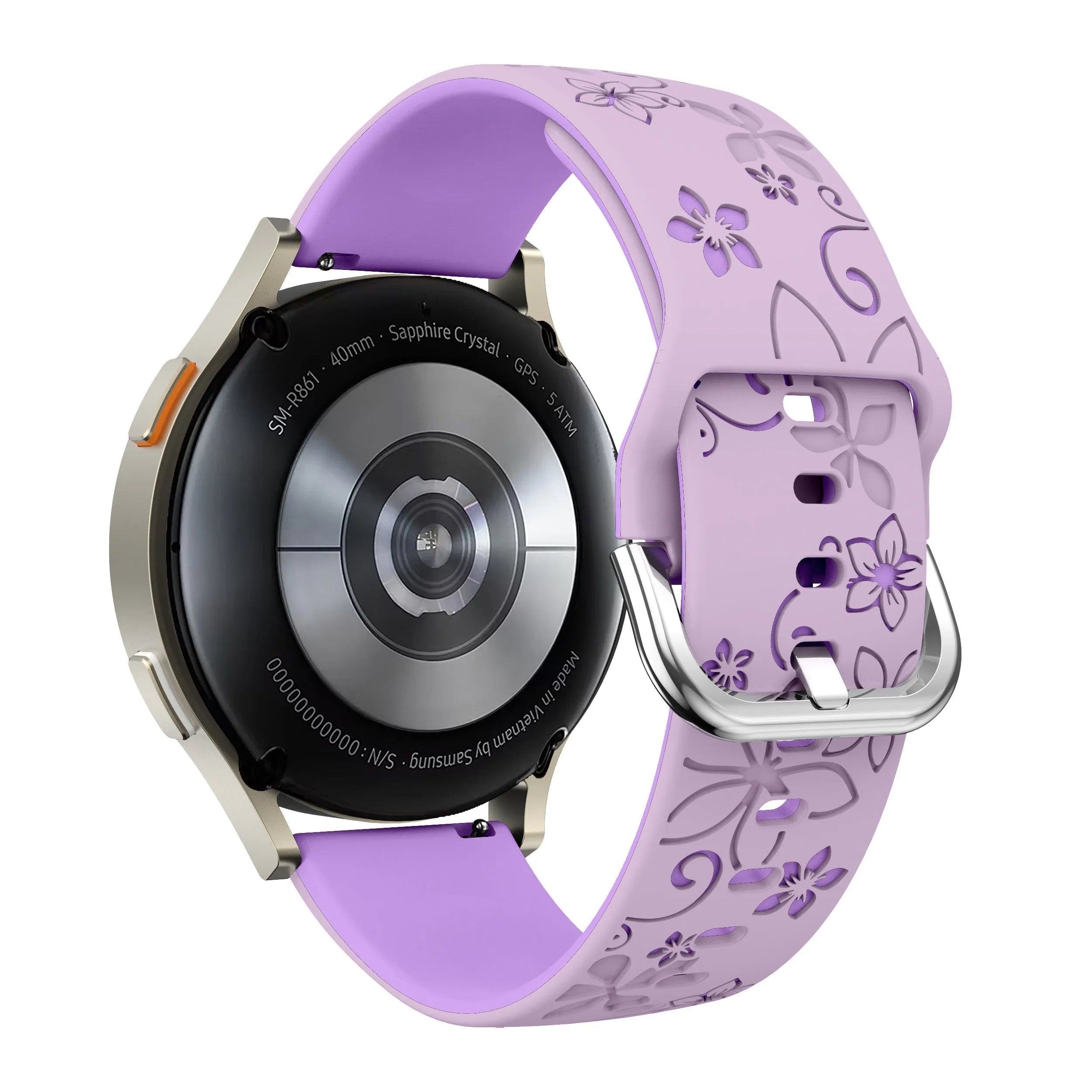 OnePlus Watch 3 - 43mm Flower Silicone Strap (Lavender/Purple)