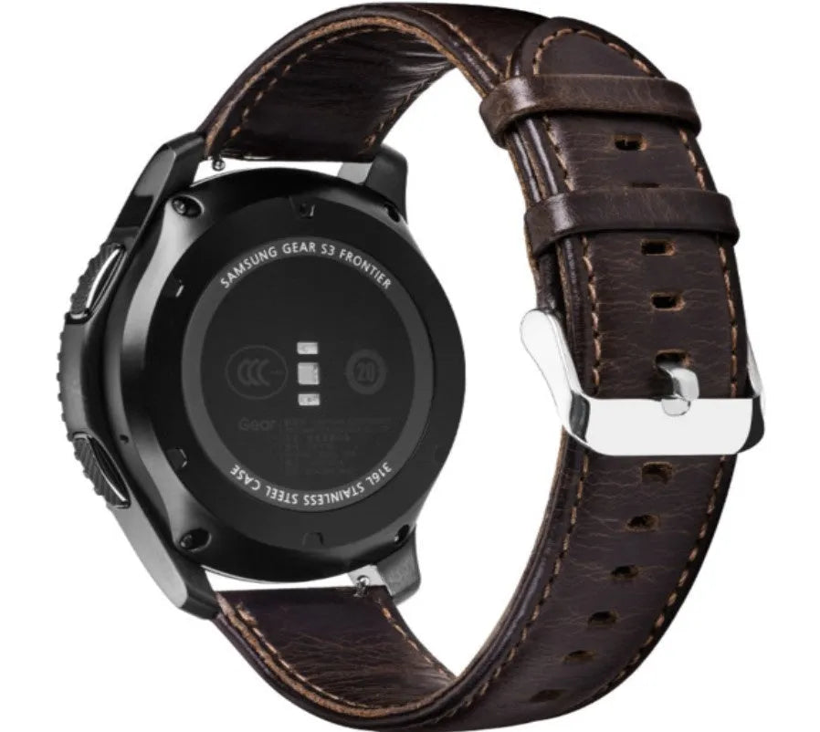 Bracelet cuir Amazfit Cheetah (Pro) (marron foncé)