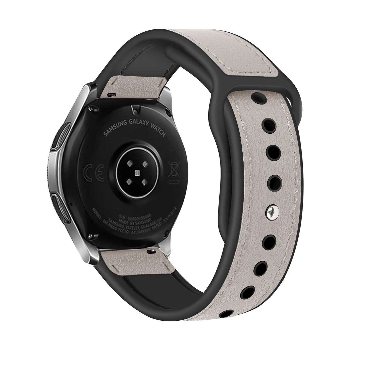 Bracelet hybride en cuiir OnePlus Watch 3 (blanc)