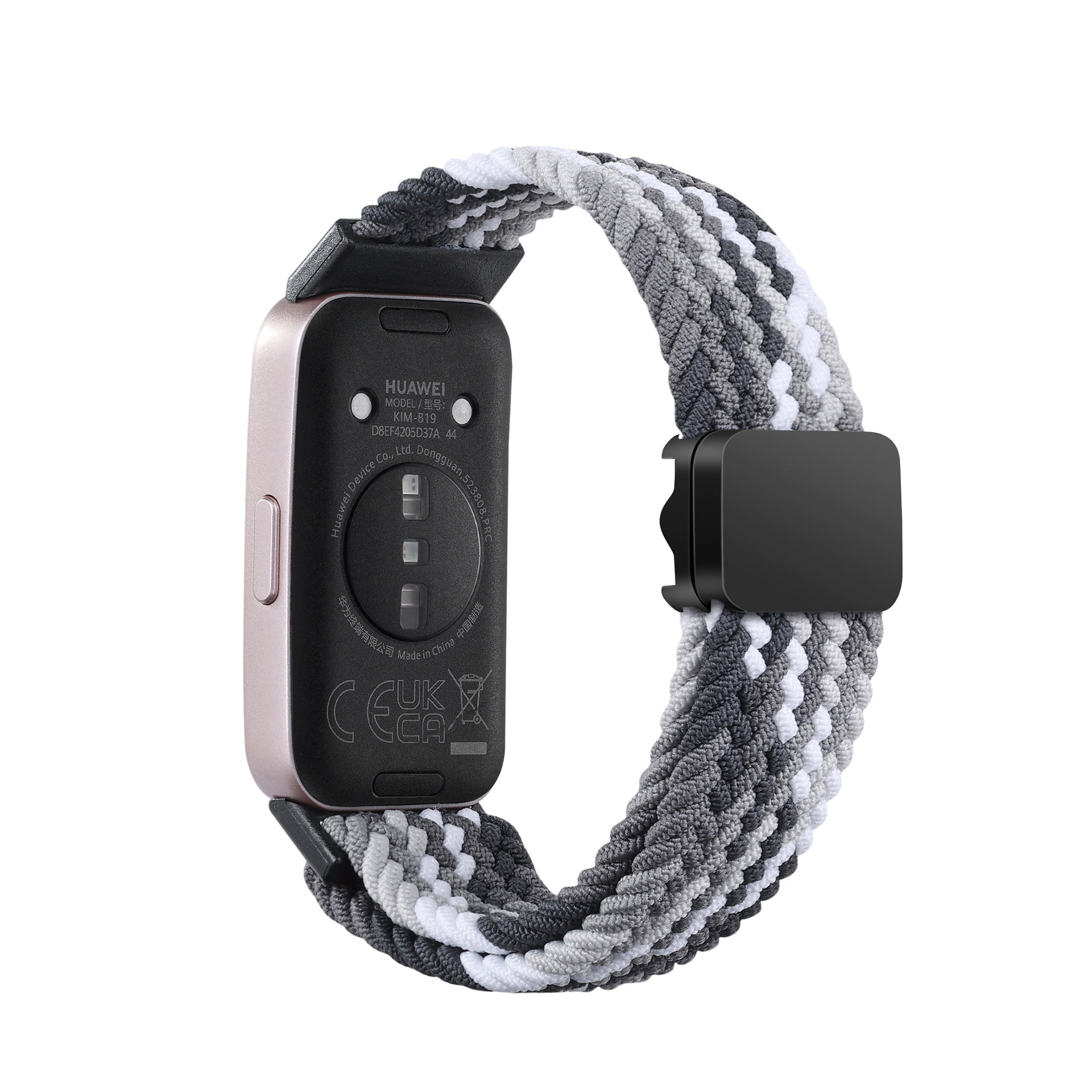 Bracelet tressé Huawei Band 8 (mandala noir)
