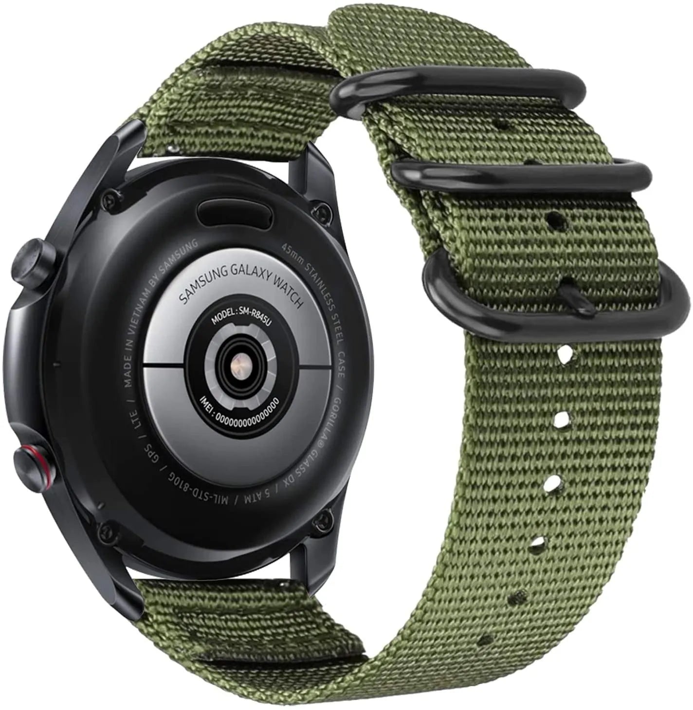 Bracelet nylon avec boucle Fossil Gen 4 Explorist HR (vert)
