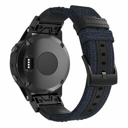 Bracelet nylon hybride Garmin Instinct 3 - 45mm (bleu)