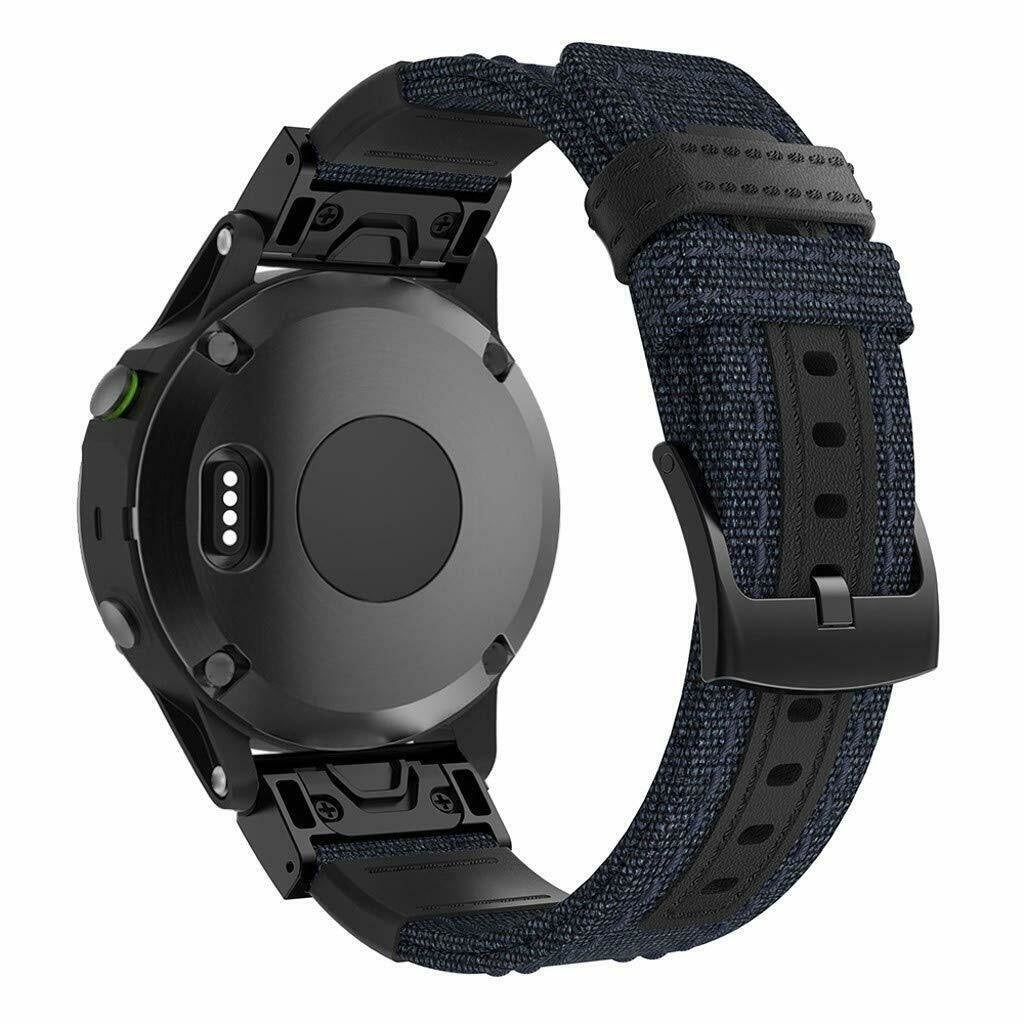 Bracelet nylon hybride Garmin Fenix 8 Pro - 47mm (bleu)