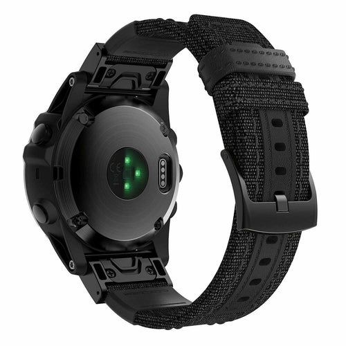 Bracelet nylon hybride Garmin Descent G 2 (noir)