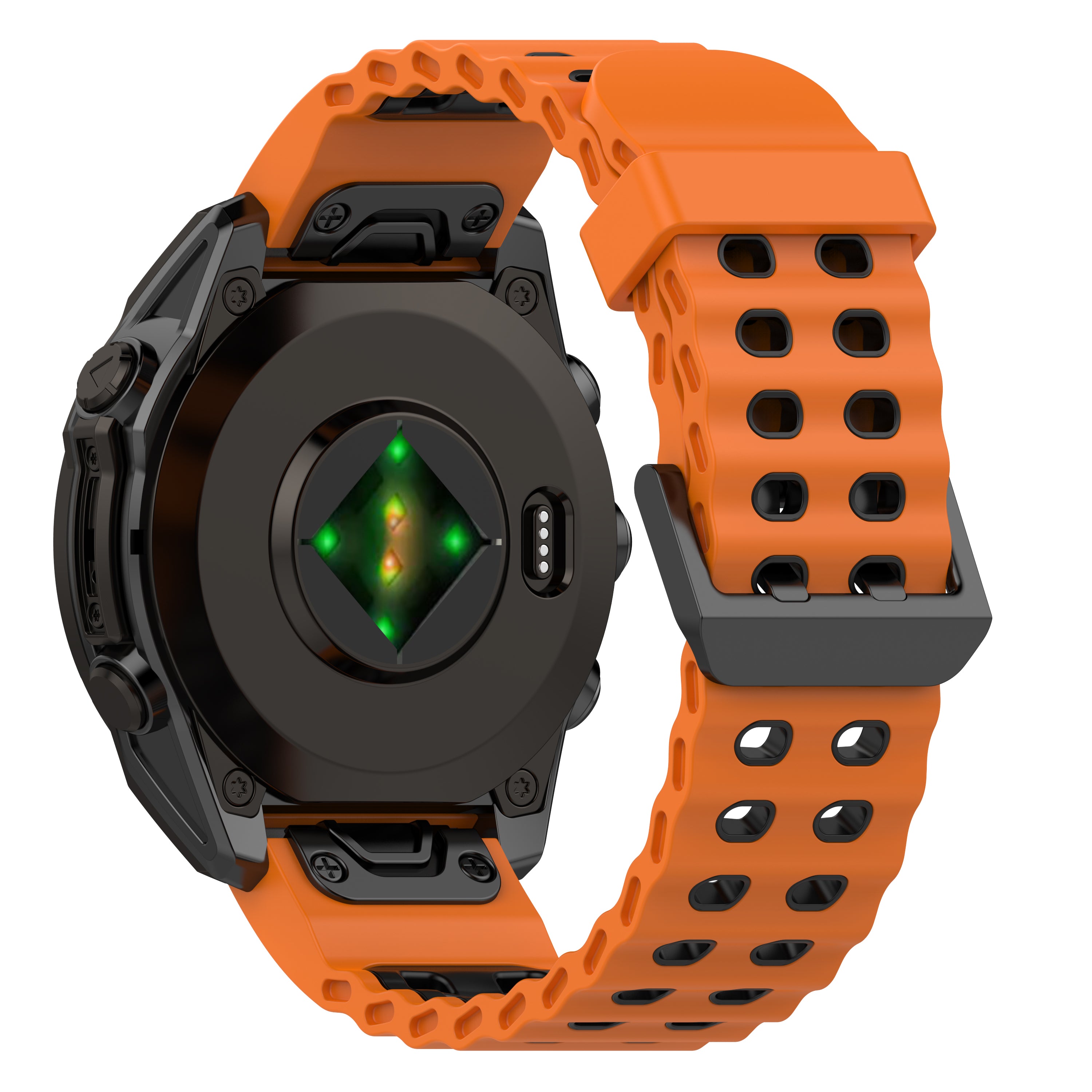 Bracelet sport ondulé Amazfit T-Rex Ultra 2 (orange/noir)