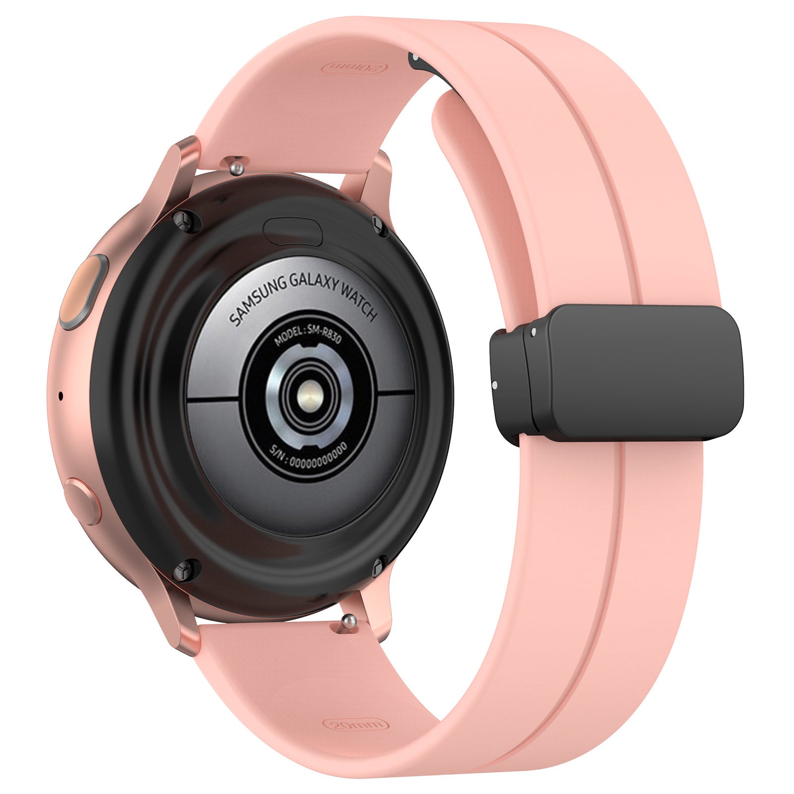 Bracelet silicone avec boucle Withings ScanWatch 2 - 42mm (rose)