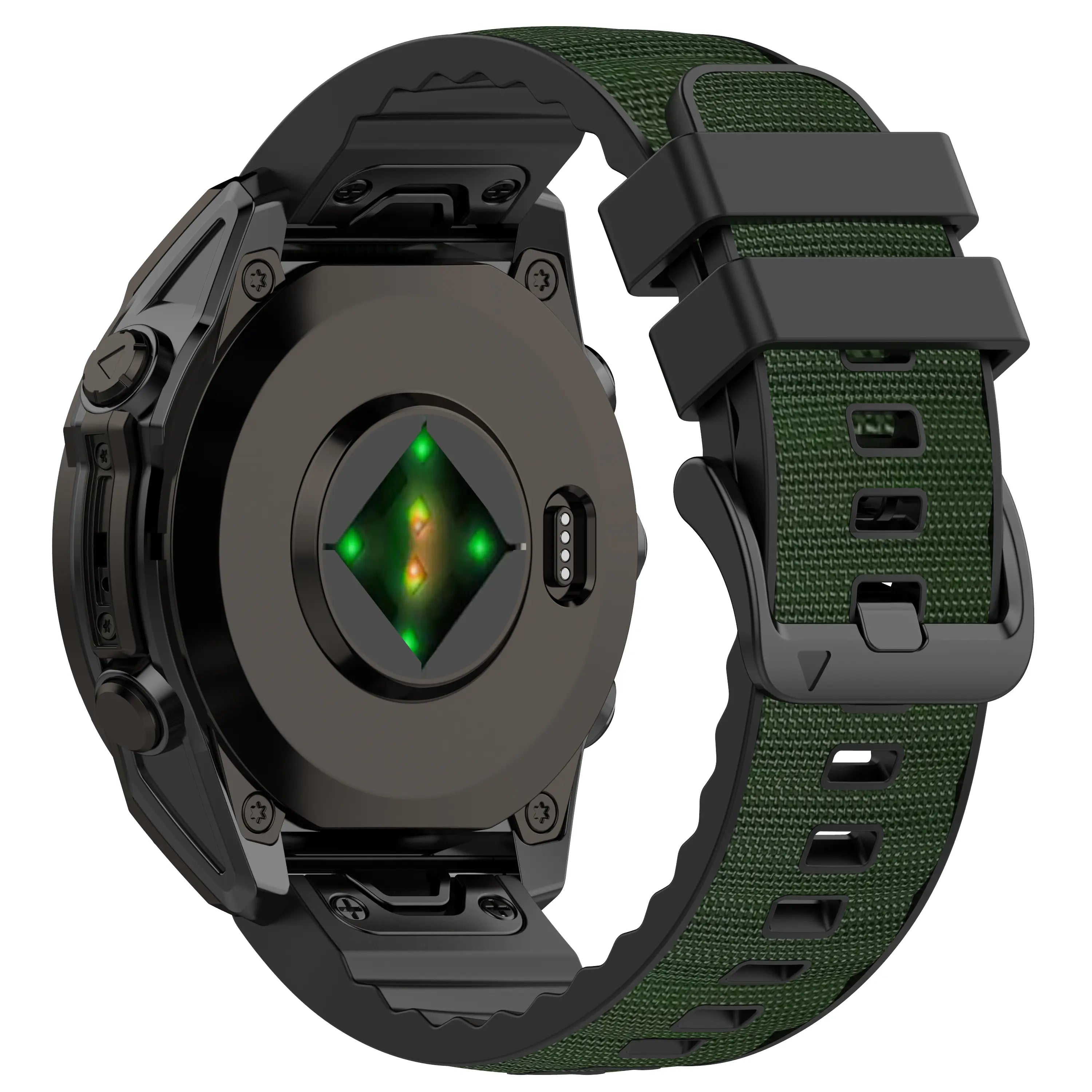 Garmin Instinct 2 Hybrid Nylon Strap (Army Green)