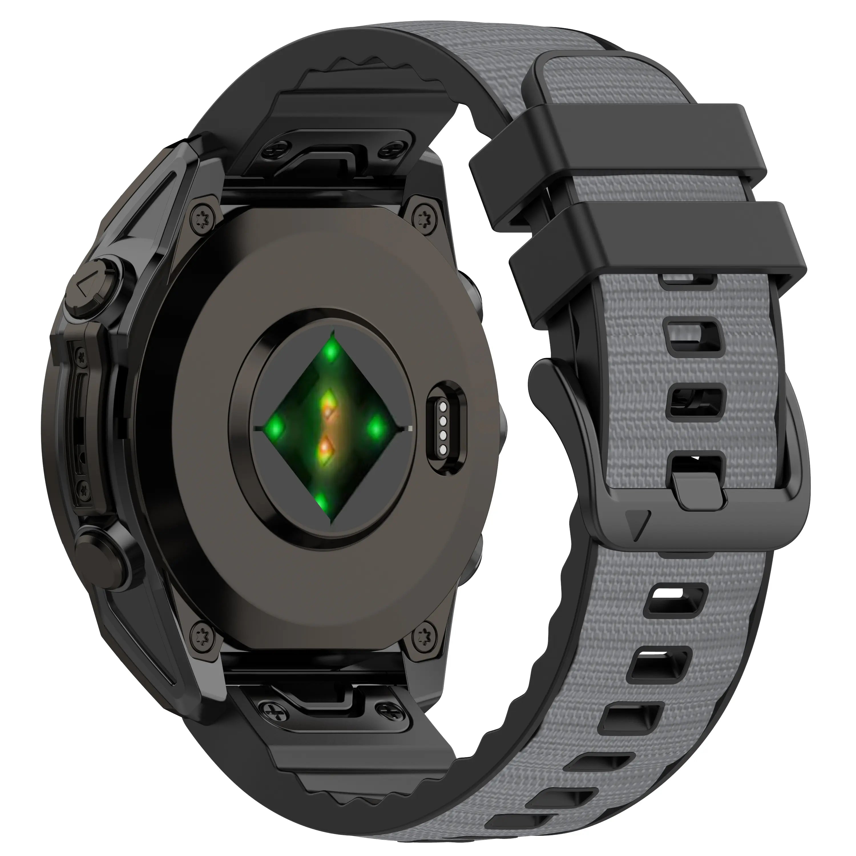 Bracelet hybride nylon Garmin D2 Mach 2 - 51mm (gris clair)