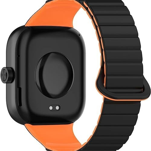 Redmi Watch 5 Magnetic Silicone Strap (Black/Orange)