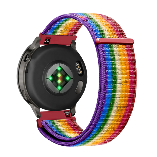 Bandz Bracelet nylon Loop Garmin Vivoactive 4s (arc-en-ciel)