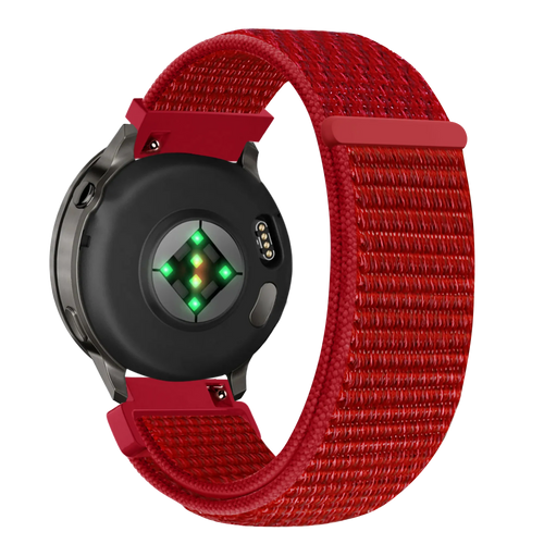 Bandz Bracelet nylon Loop Garmin Vivoactive 6 (rouge)