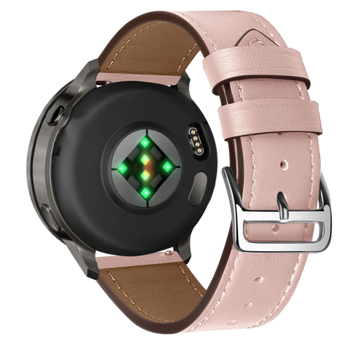 Bandz Garmin Forerunner 245 Leather Strap 'Deluxe' (Pink)