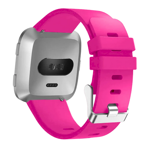 Bracelet silicone Fitbit Versa (rose vif)