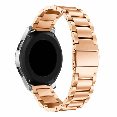 Steel Strap, rose gold, on a watch, 3/4 rear view