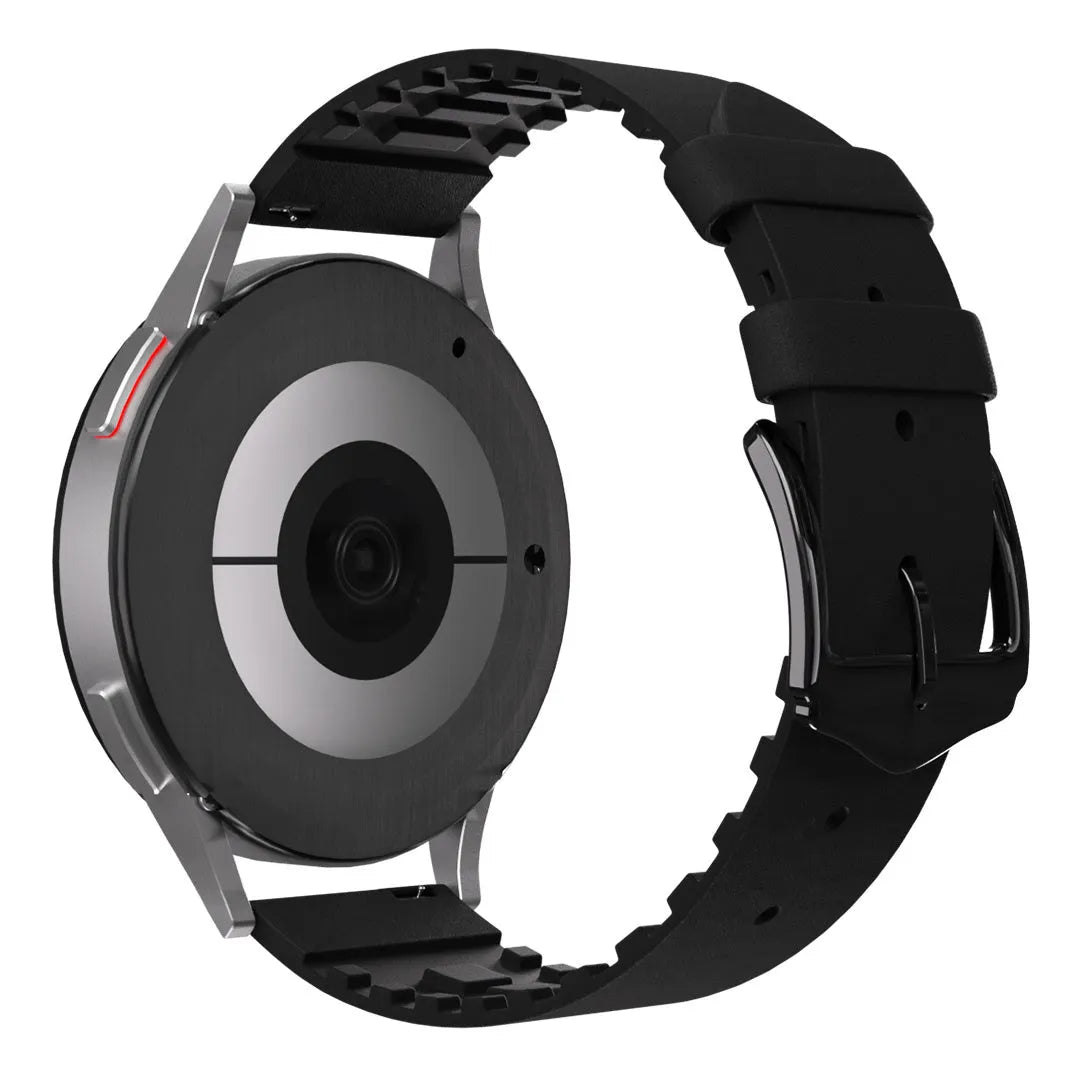 Polar Unite Silicone/Leather Strap (Black)