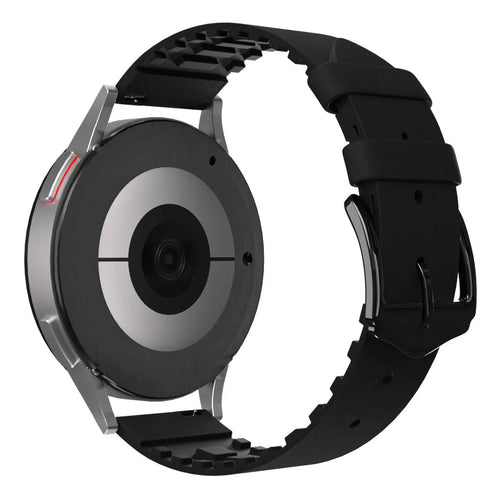 Polar Ignite Silicone/Leather Strap (Black)