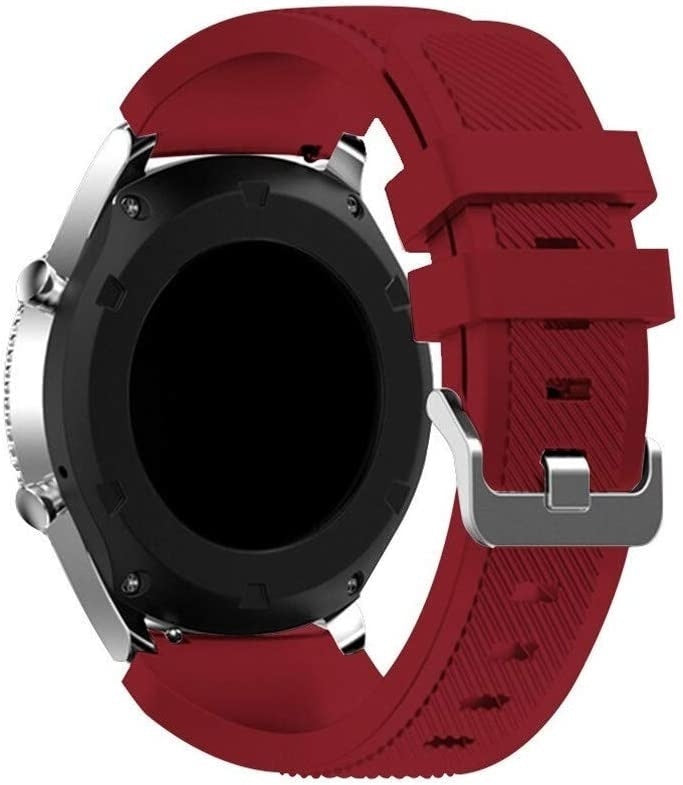 Twill Silicone Strap, on a watch, 3/4 rear view