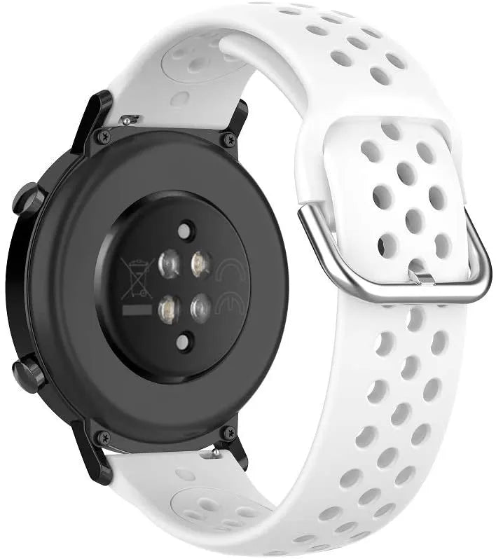 Bracelet silicone respirable Fossil Gen 4 Explorist HR (blanc)