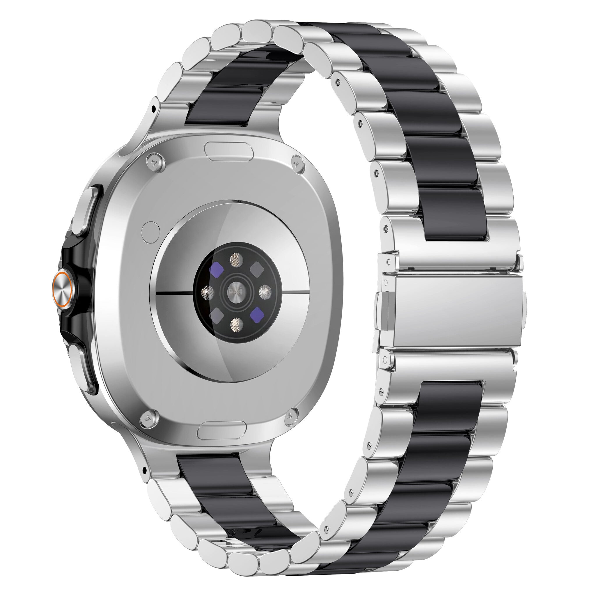 Bracelet acier Samsung Galaxy Watch 8 - 44mm (argent/noir)