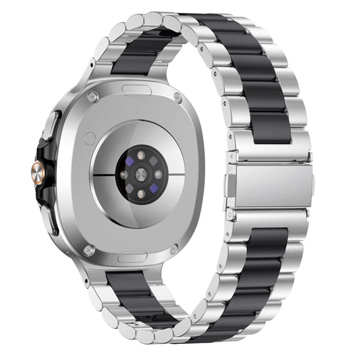 Bracelet acier Samsung Galaxy Watch 8 Classic (argent/noir)
