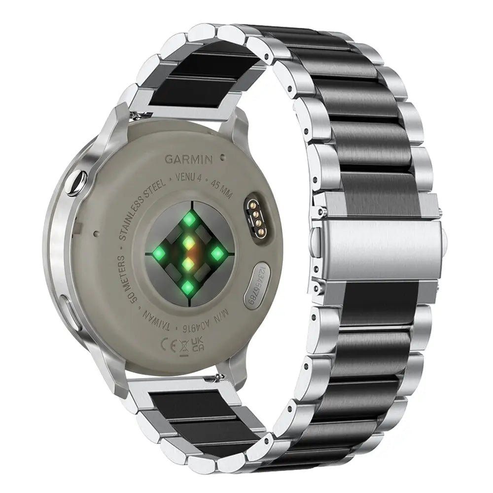 Bracelet acier Garmin Forerunner 70 (argent/noir)