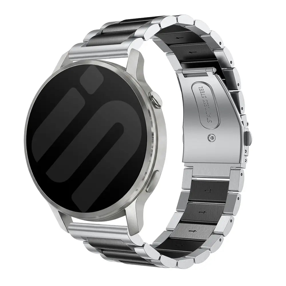Bracelet acier Garmin Forerunner 70 (argent/noir)