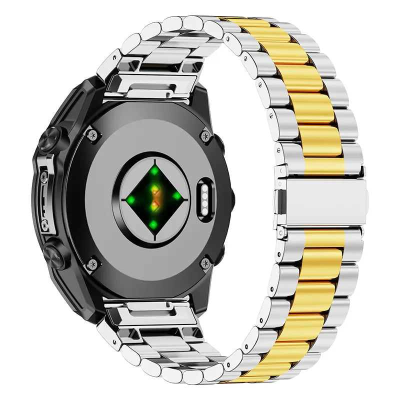 Bracelet acier premium Garmin D2 Delta S (argent/or)