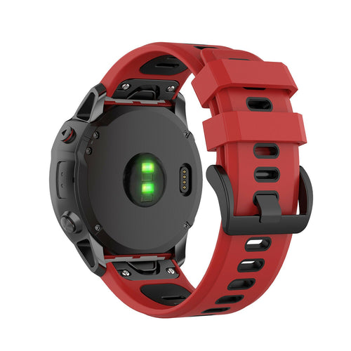 Bracelet sport avec boucle Garmin Descent MK2(i) (rouge/noir)
