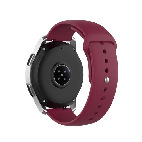 Silicone Sport Strap, on a watch, 3/4 rear view