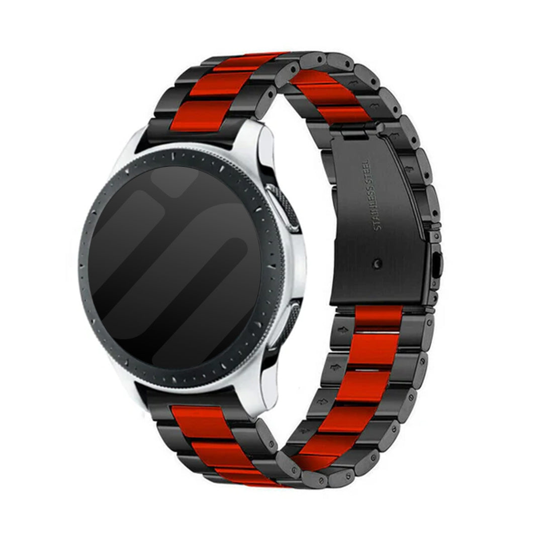 Bracelet acier Garmin Venu SQ (noir/rouge)