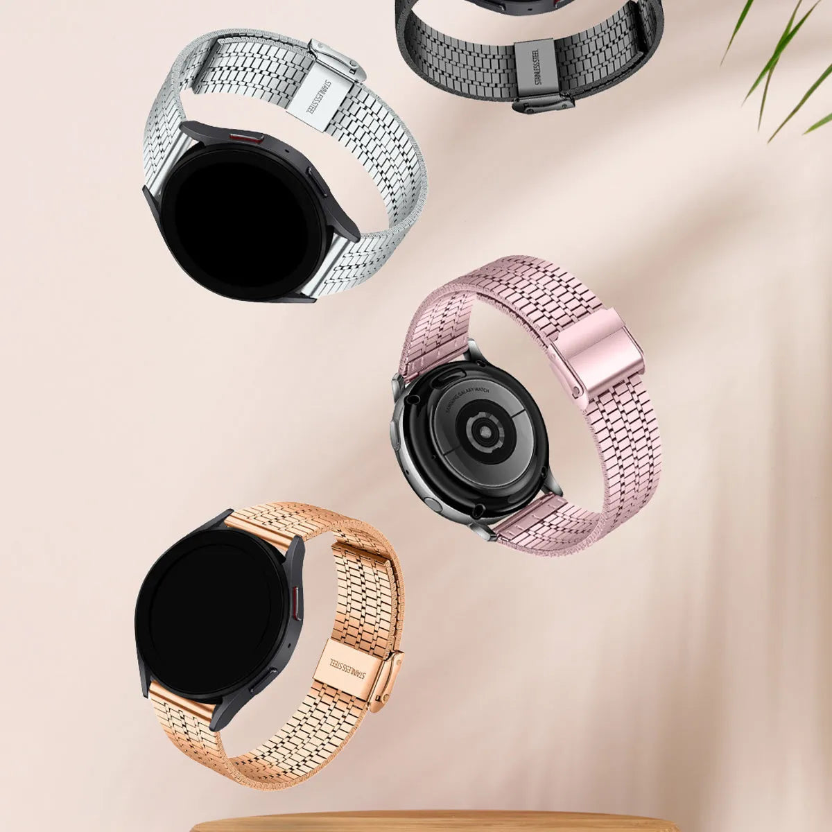 Bracelet acier fine Amazfit Bip 3 (Pro) (rose rosé)
