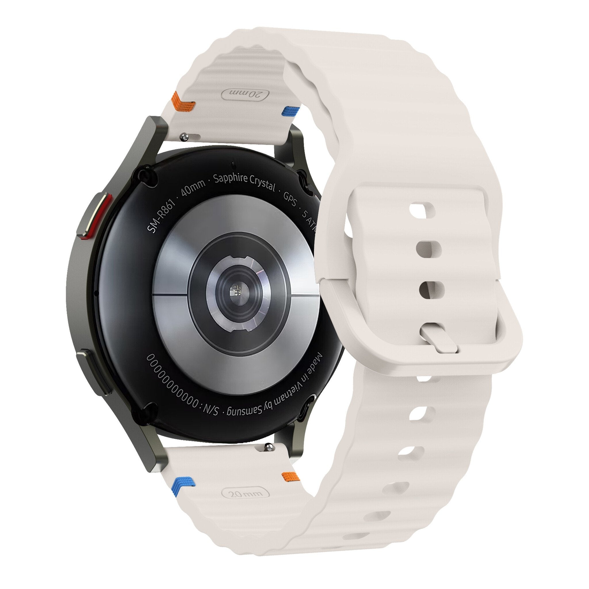 Samsung Galaxy Watch 3 41mm Wave Silicone Band (Starlight)