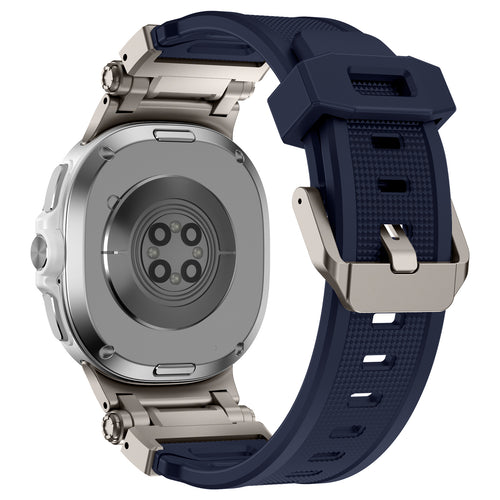Bracelet silicone 'Explorer' Samsung Galaxy Watch 8 40mm (bleu avec titane)