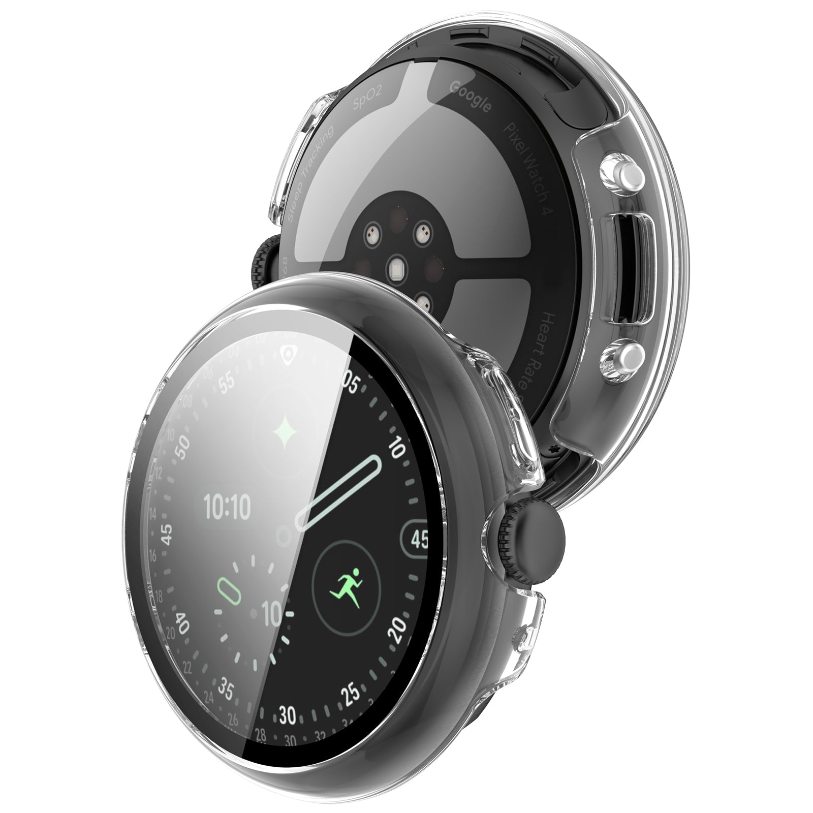 Coque résistant avec verre Google Pixel Watch 4 - 45mm (transparente)