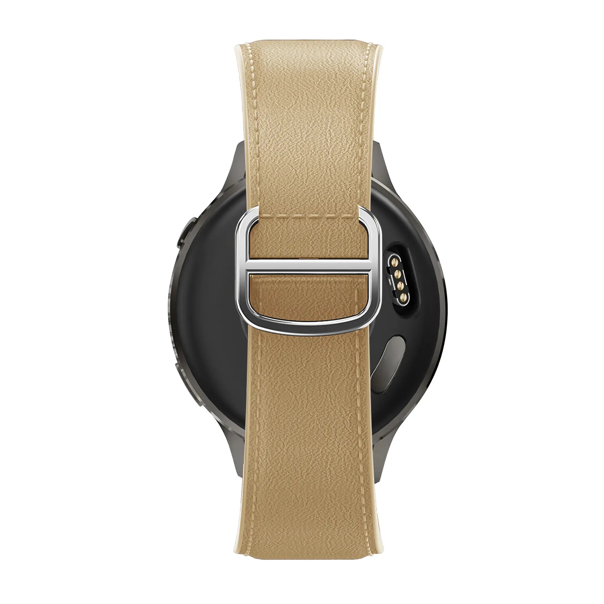 Bandz Huawei Watch GT 2 - 42mm Leather Strap 'D-Type' (Creme)
