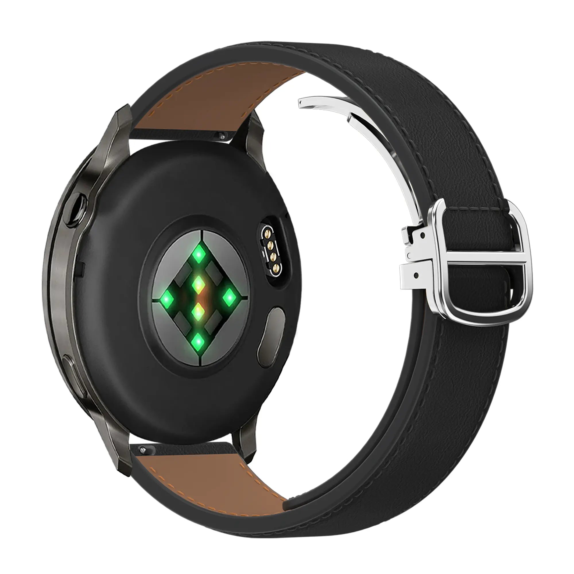Bandz Bracelet cuir 'D-Type' Withings ScanWatch Nova (noir)