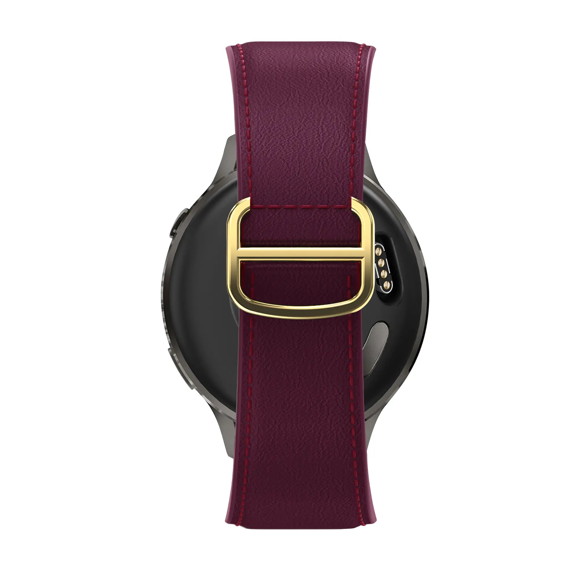 Bandz Bracelet cuir 'D-Type' Actyve Smartwatch 20mm (rouge)