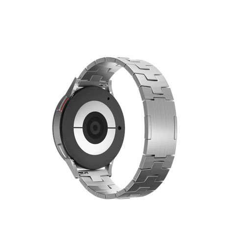 Bracelet titane grain (Boucle plate) Amazfit Bip 6 (argent)