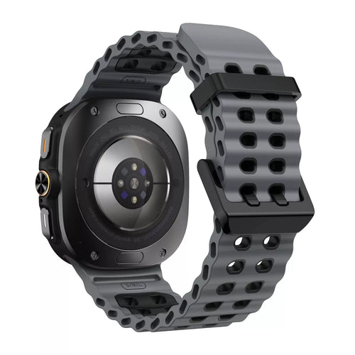 Bracelet silicone Wave Samsung Galaxy Watch Ultra (gris/noir)
