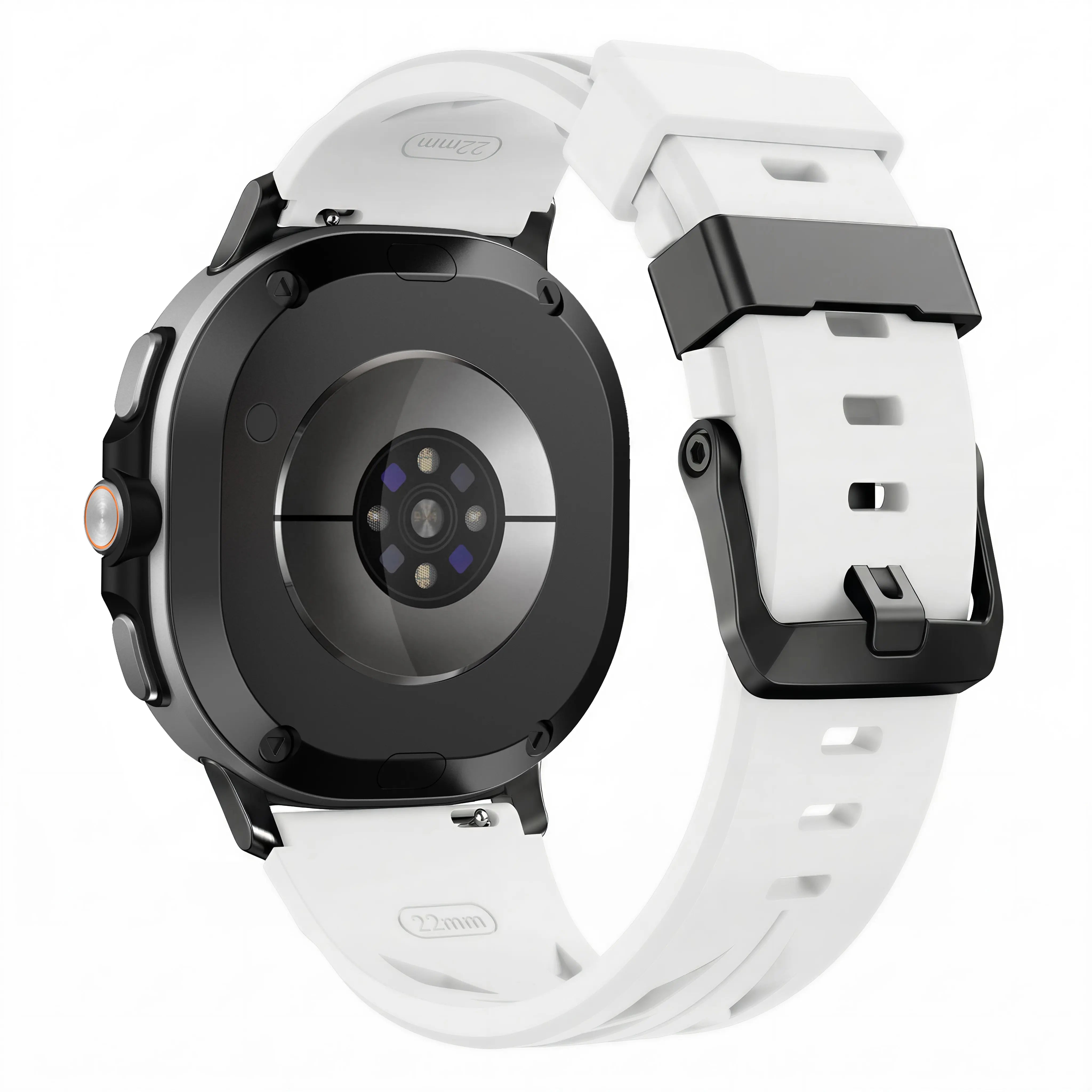 Bracelet silicone race Samsung Galaxy Watch 9 - 44mm (blanc)