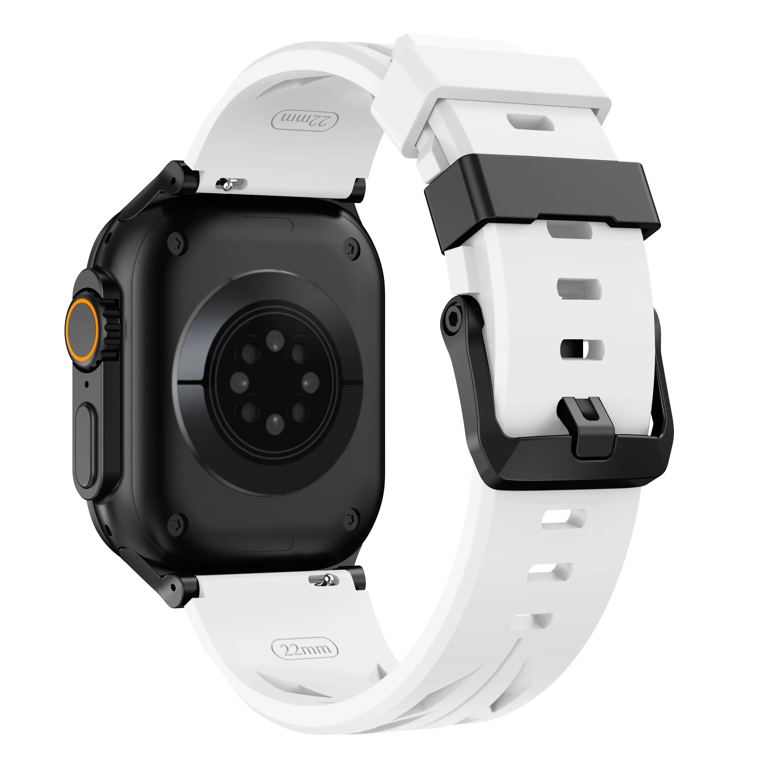 Bracelet silicone race Apple Watch (blanc)