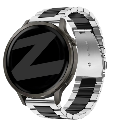 Bandz Garmin Forerunner 255 Steel Strap 'Classic' (Silver/Black)