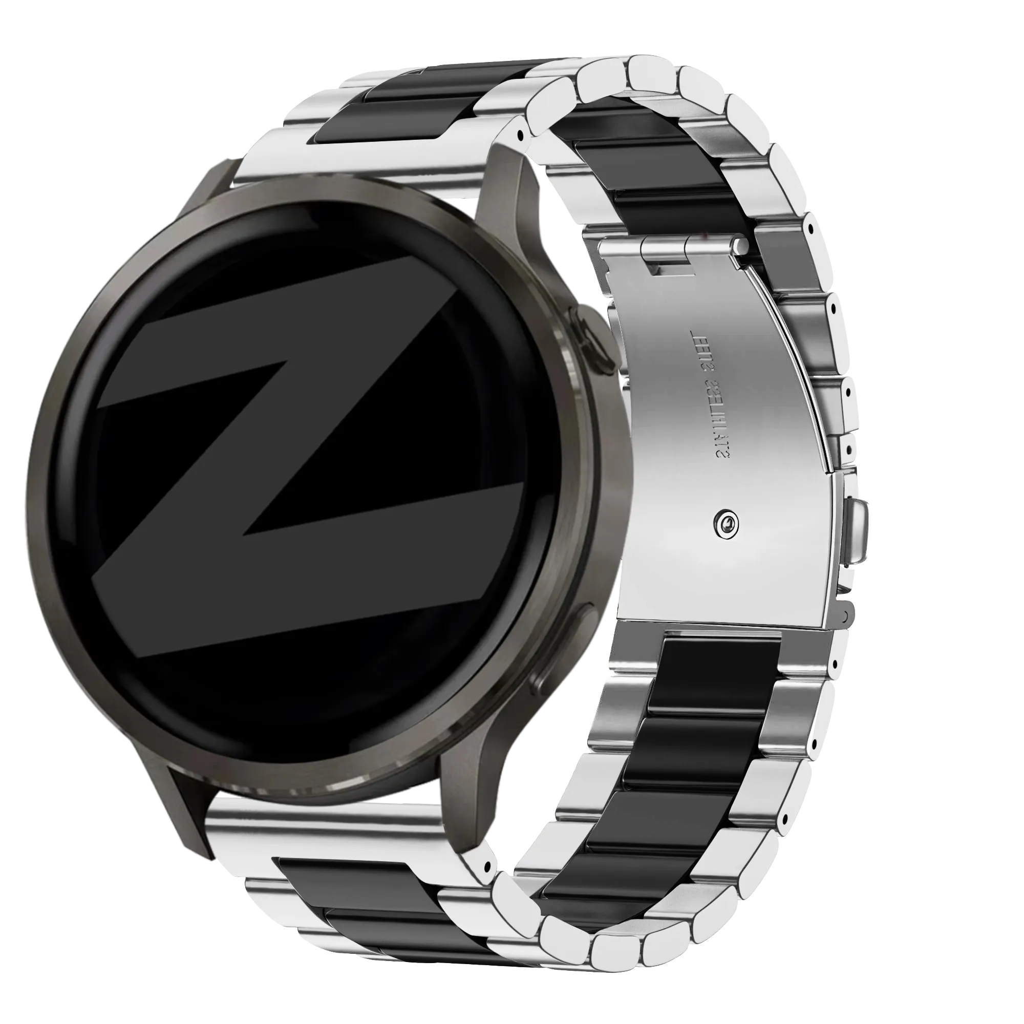 Bandz Garmin Forerunner 255 Steel Strap 'Classic' (Silver/Black)