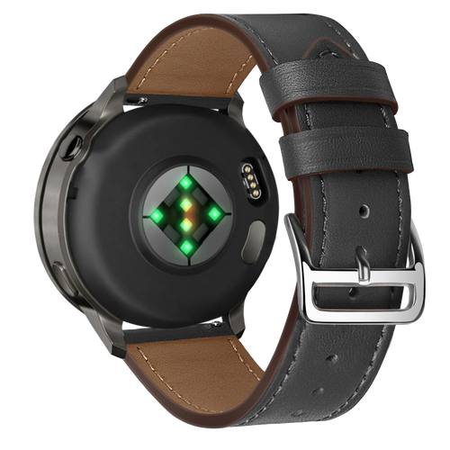 Bandz Bracelet cuir 'Deluxe' Garmin Forerunner 255s (noir)