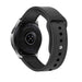 Bracelet montre cuir hybride 22mm -  universal (noir)