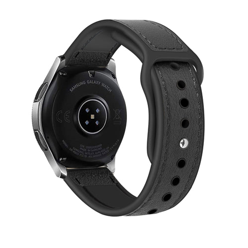 Bracelet cuir hybride Withings Steel HR Sport (noir)