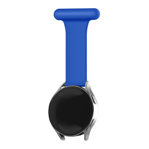 Silicone Nurse Fob, dark blue, on a watch, direct front view