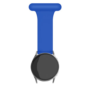 Silicone Nurse Fob, dark blue, on a watch, direct front view